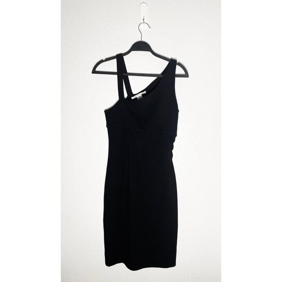 Diane Von Furstenberg Womens Nomie LBD Dress Knit Stretch Shirred Waist Cocktail - Picture 3 of 7